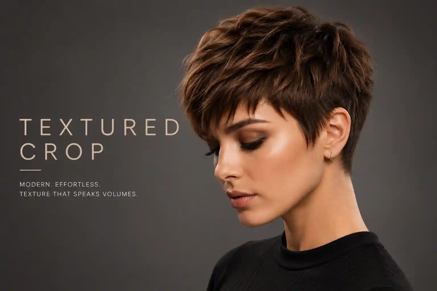 Textured crop hairstyle