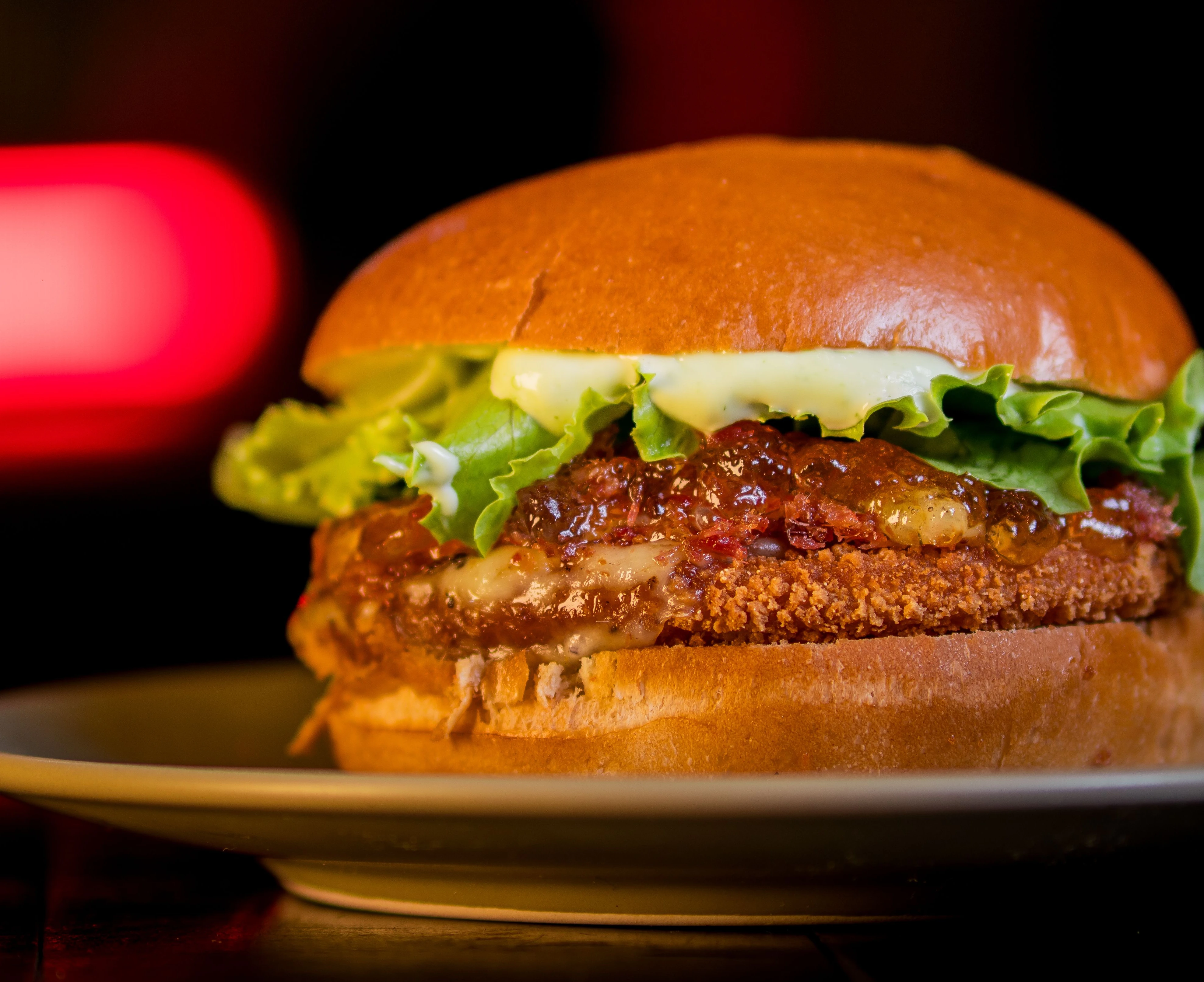 Free-range chicken burger
